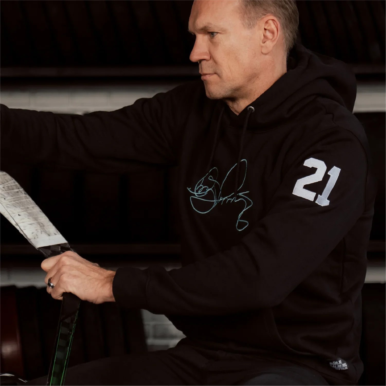 Börje Salming Hoodie Svart Unisex