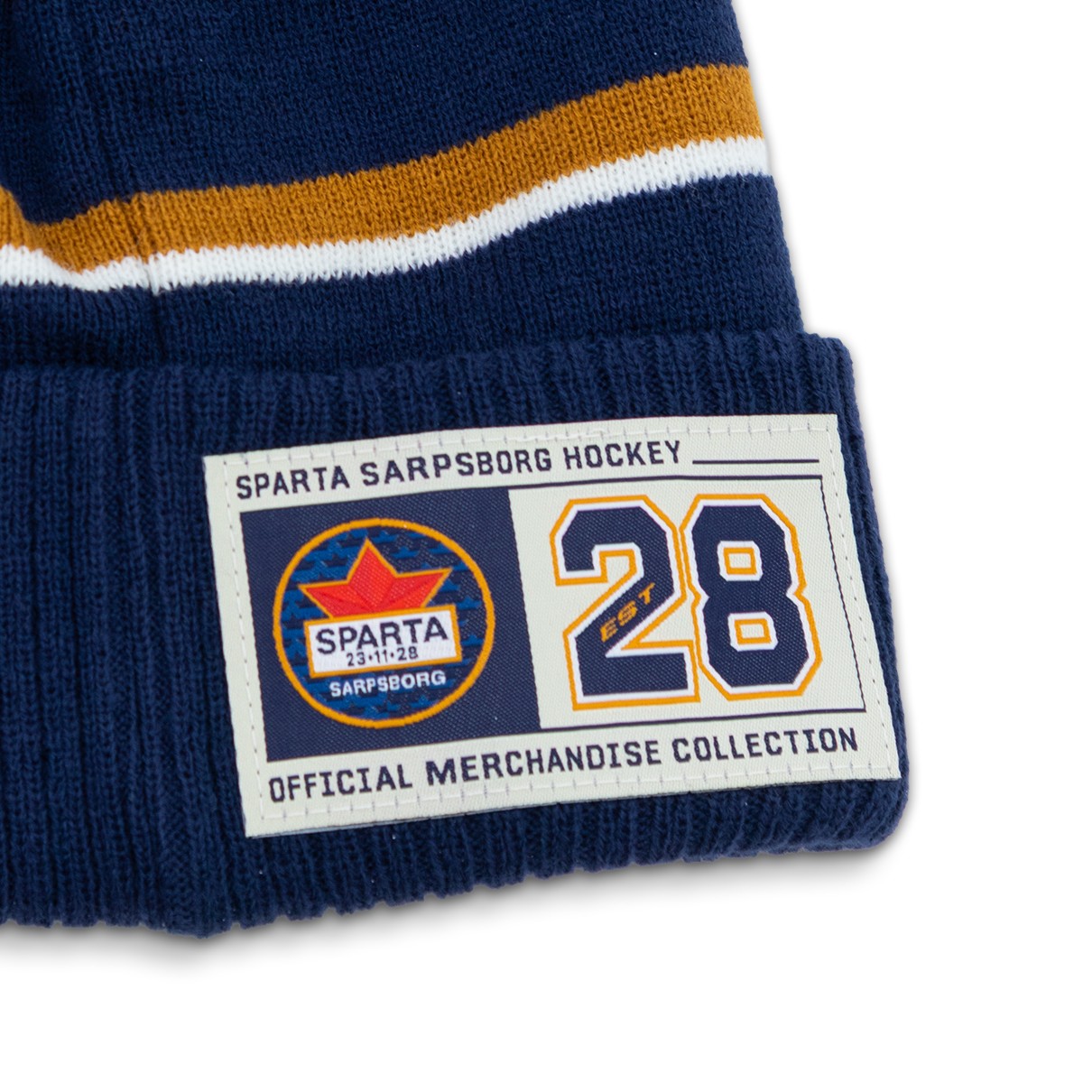 Knitted Pom Pom Beanie Sparta Sarpsborg Navy & Grey