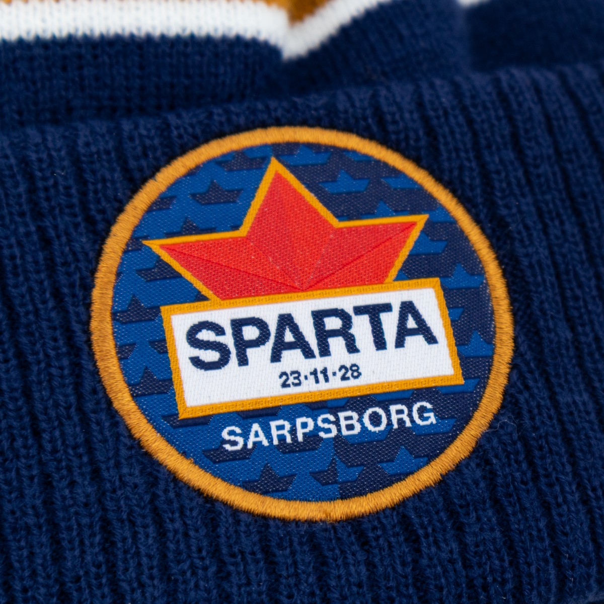 Knitted Pom Pom Beanie Sparta Sarpsborg Navy & Grey