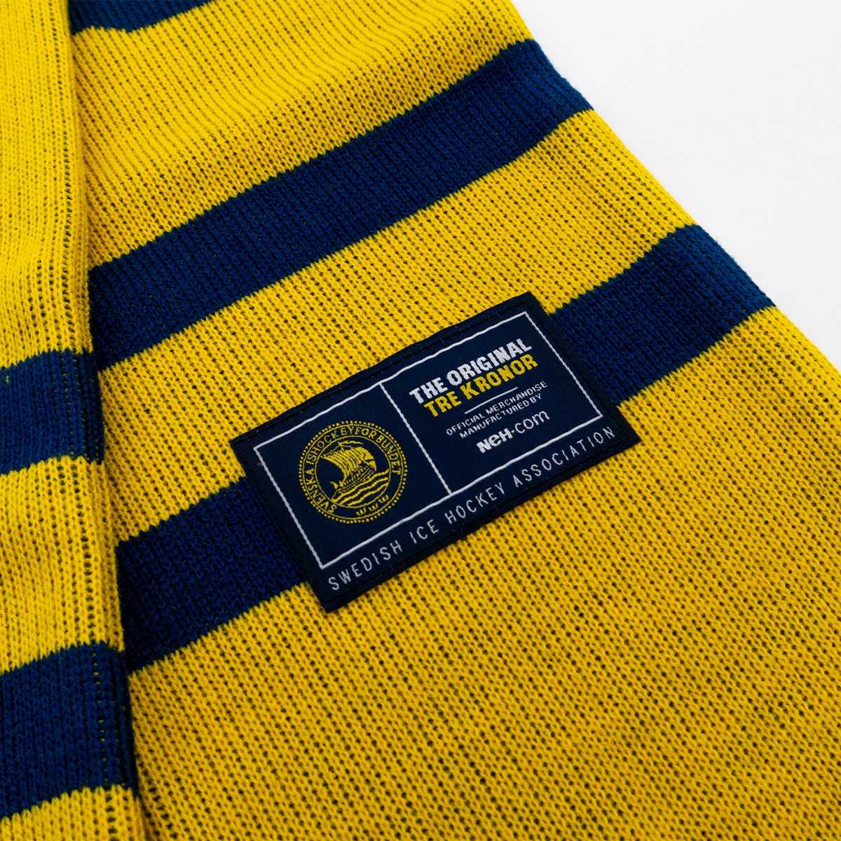Scarf Tre Kronor Two Stripe Yellow