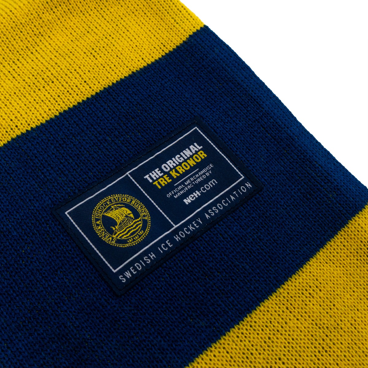 Scarf Tre Kronor Striped Yellow & Navy