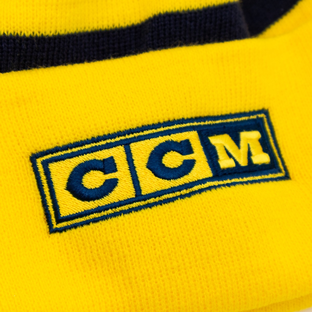 CCM Knitted Pom Pom Hat Tre Kronor-Folkets Lag Yellow & Navy