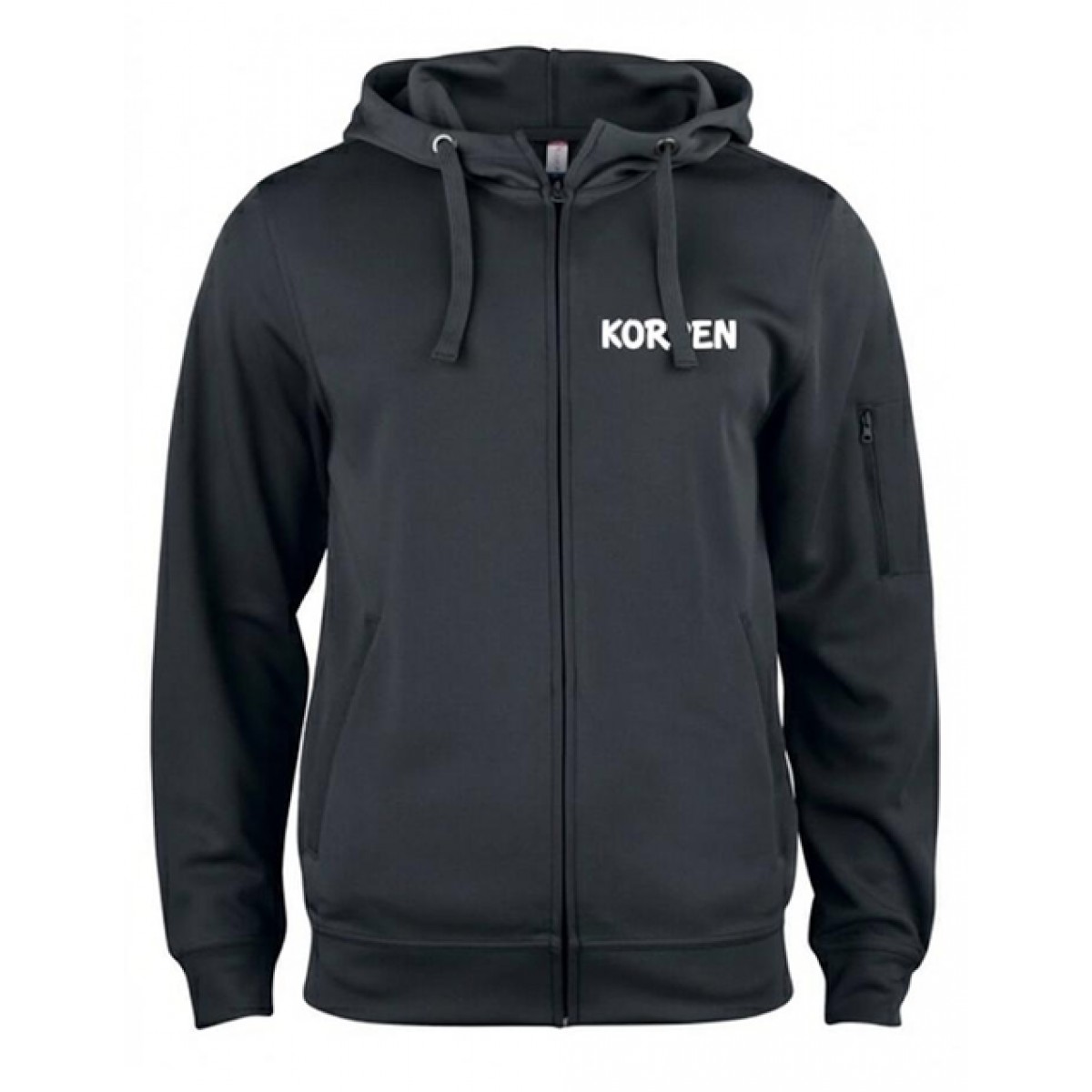 Active Hoody Full Zip Herr Svart 