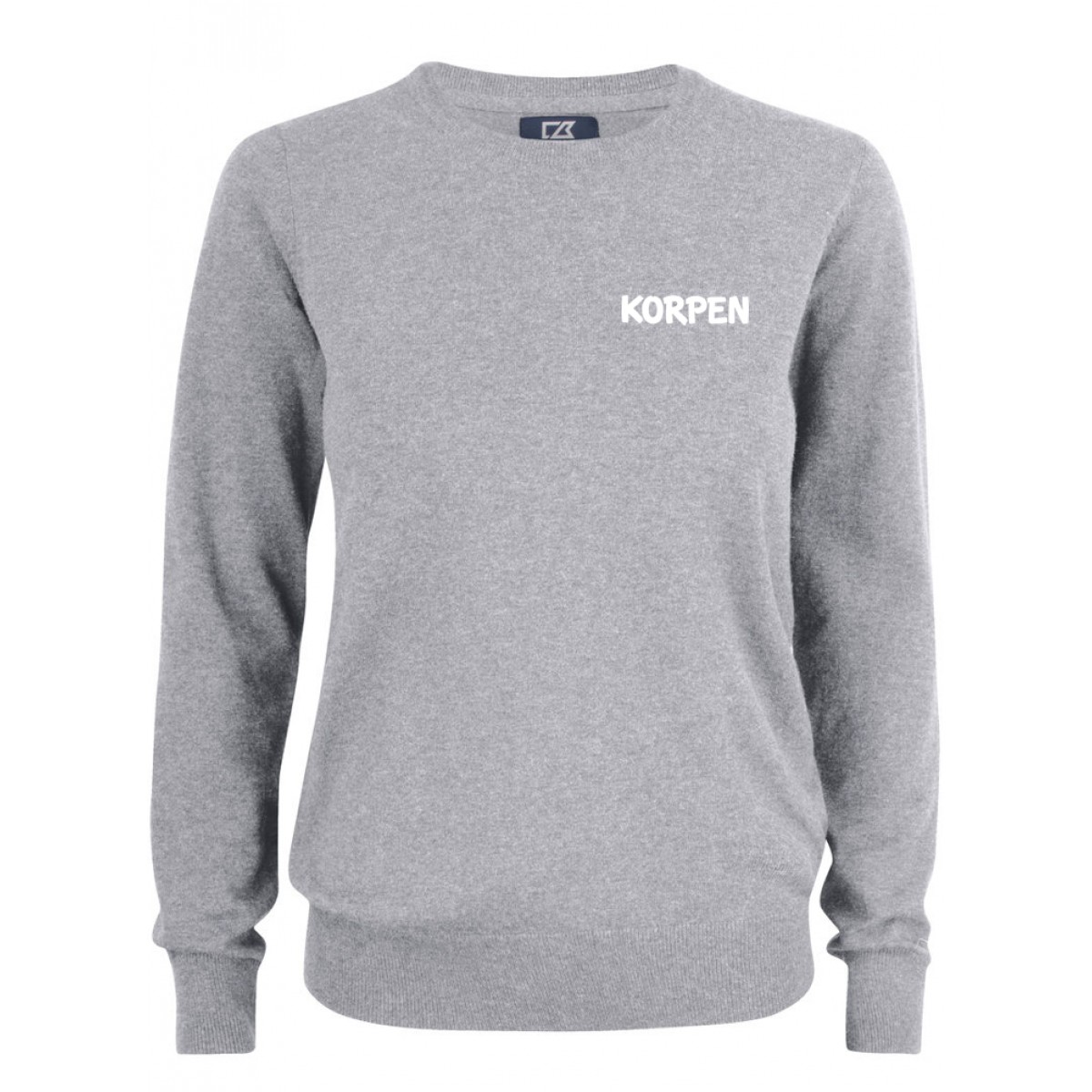 Stickad tröja Crewneck Dam Grå
