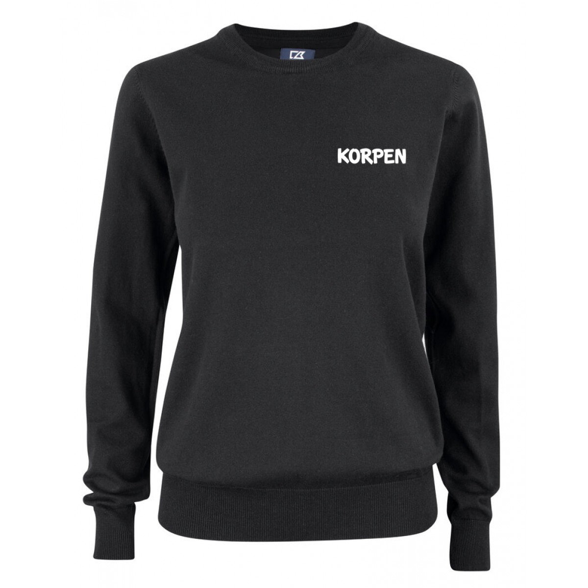 Stickad tröja Crewneck Dam Svart