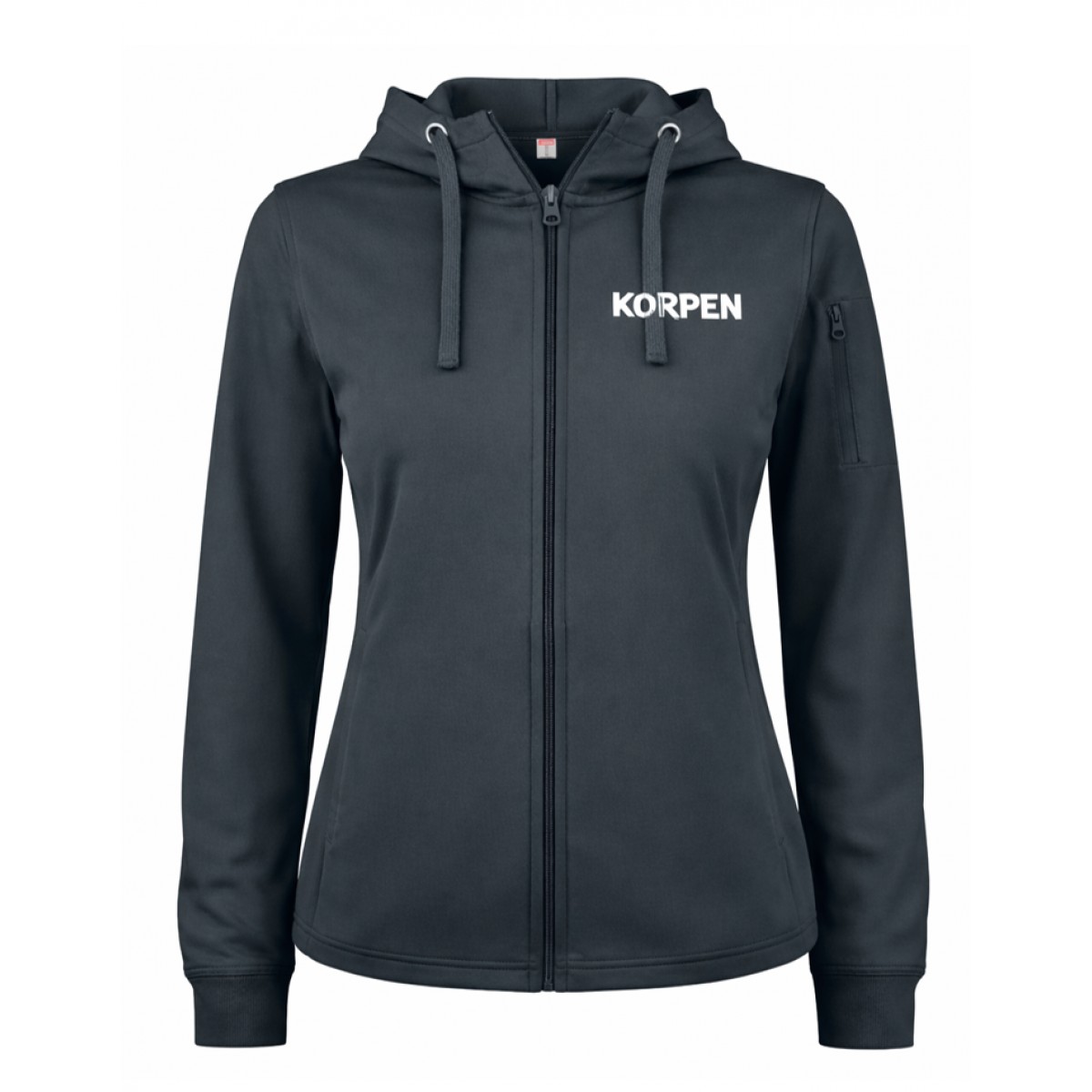 Active Hoody Full Zip Dam Svart 