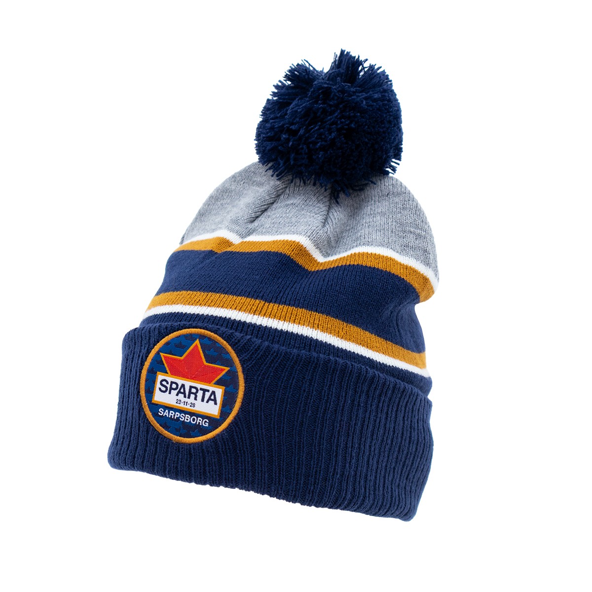 Knitted Pom Pom Beanie Sparta Sarpsborg Navy & Grey