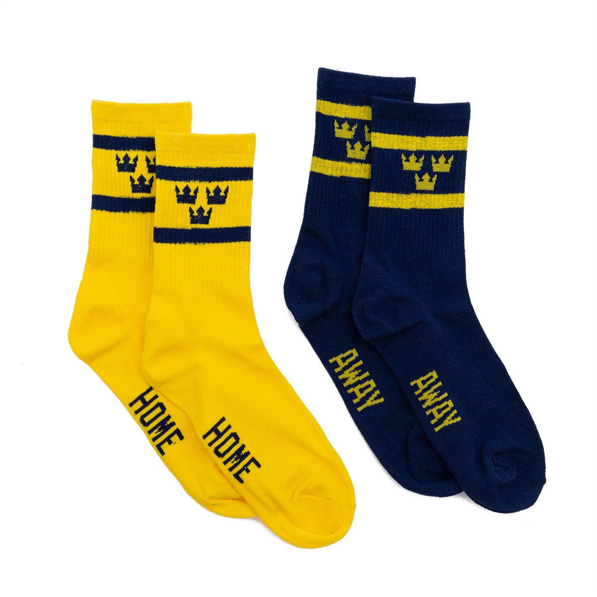 2-pack Socks Tre Kronor Home & Away (Yellow & Navy)