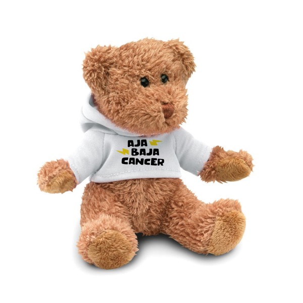 Teddybjörn i vit tröja - AjaBajaCancer