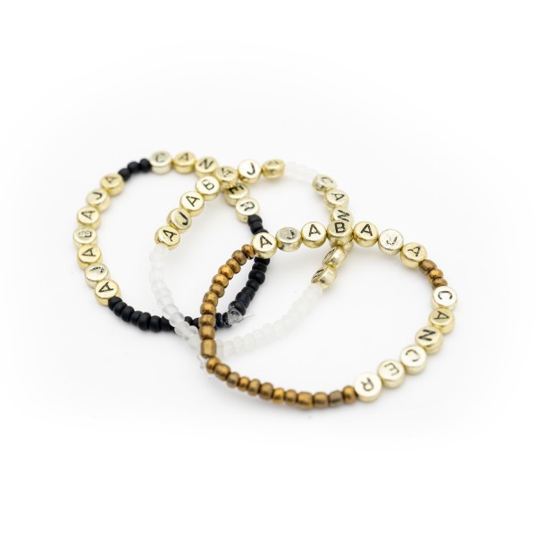 AjaBajaCancer Armband guld 19-20 cm - Large