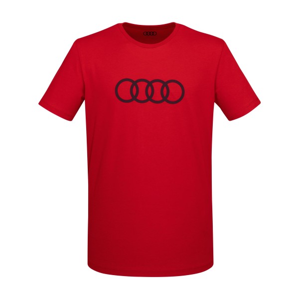 Audi T-shirt rings, men, red