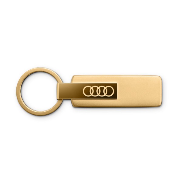 Audi Key ring, stainless steel, gold