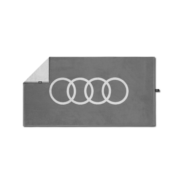 Audi towel, lightgrey, 50x100cm
