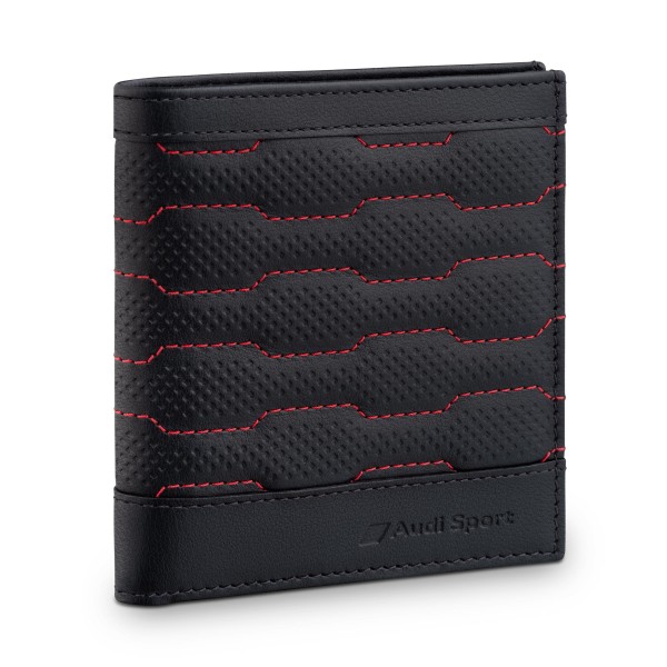 Audi Sport small wallet leather, black/red
