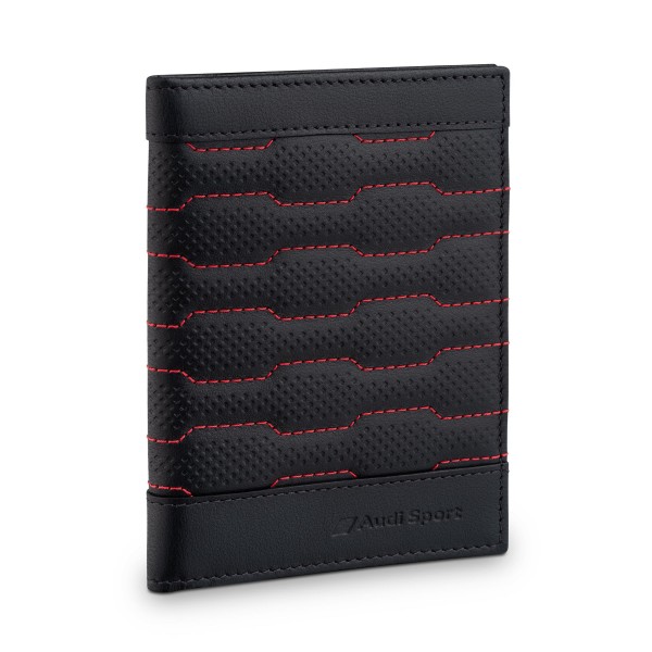 Audi Sport car document wallet leather, black/red
