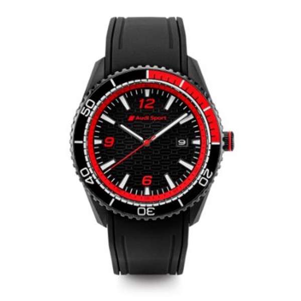 Audi Sport Watch, Mens, black/red Svart/Black
