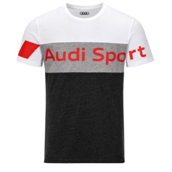 Audi Sport T-shirt Herr Vit/Röd/Grå