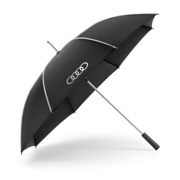 Umbrella Big Silver/svart