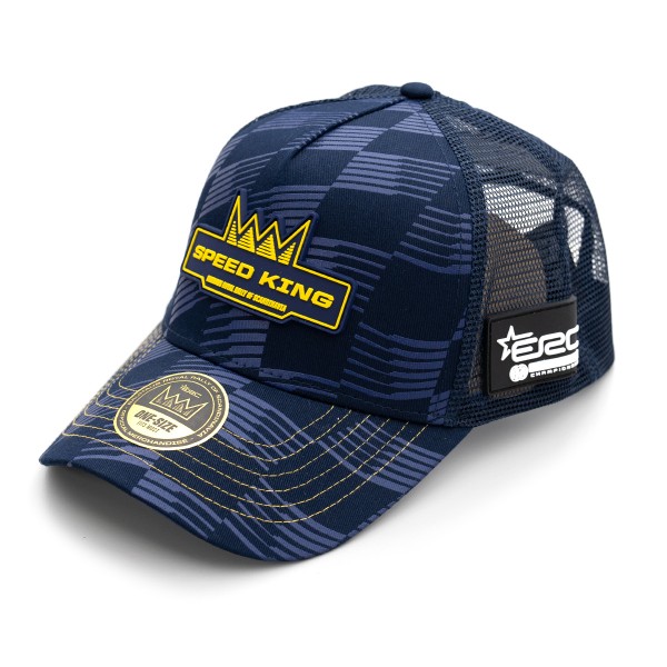 Trucker Cap Navy Race Pattern