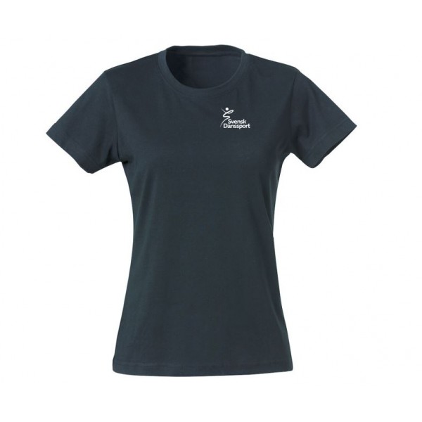 T-Shirt Bomull Dam Blå Marinblå/Navy Blue