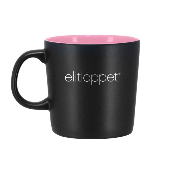 Kaffemugg 25cl Svart/Rosa