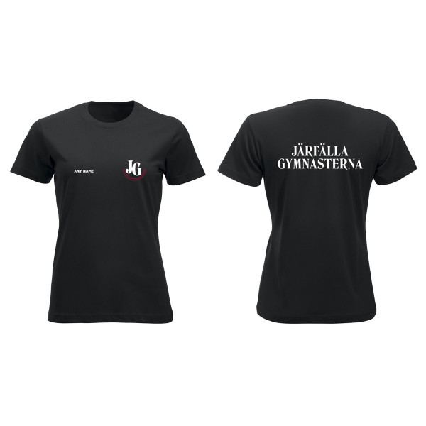 T-shirt Bomull Dam, Svart