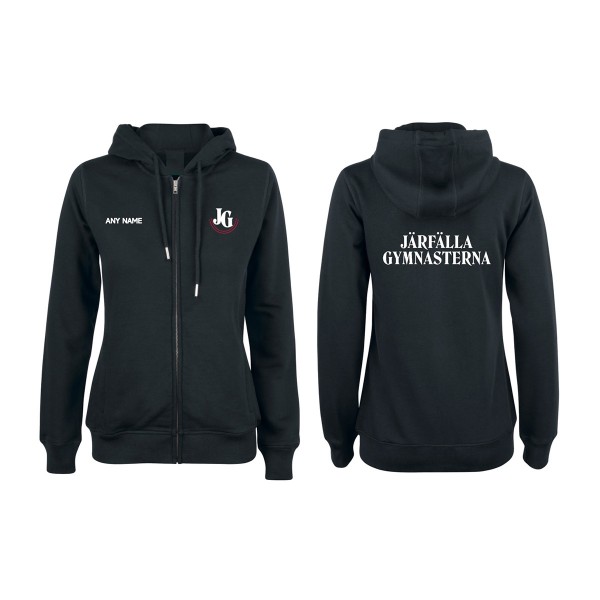 Hoodie Zip Dam, Svart