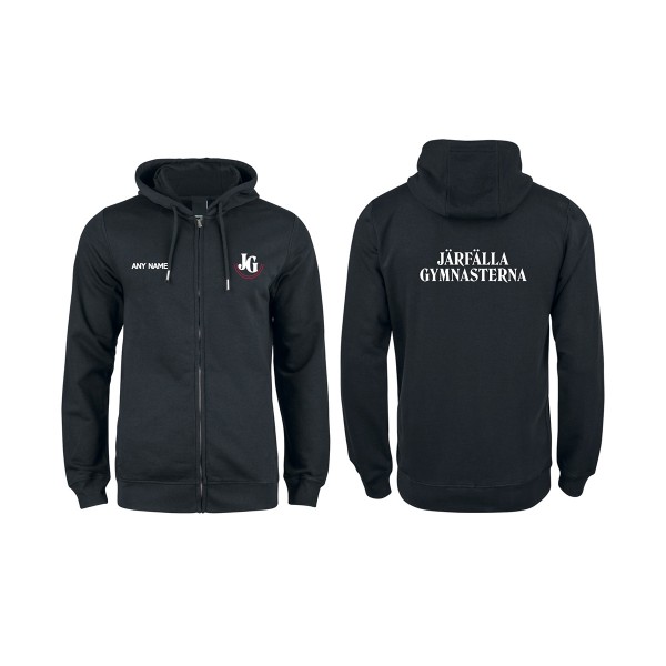 Hoodie Zip Herr, Svart