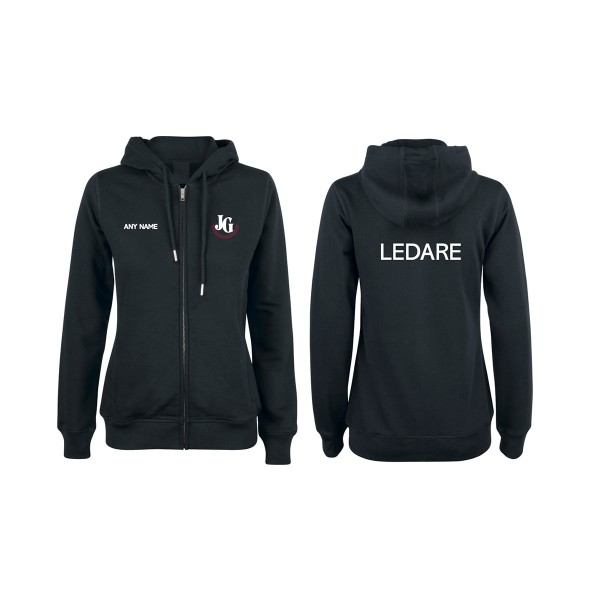 Hoodie Zip LEDARE Dam, Svart