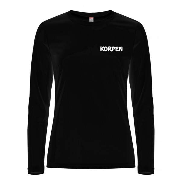 Active T-shirt L/S Dam Svart