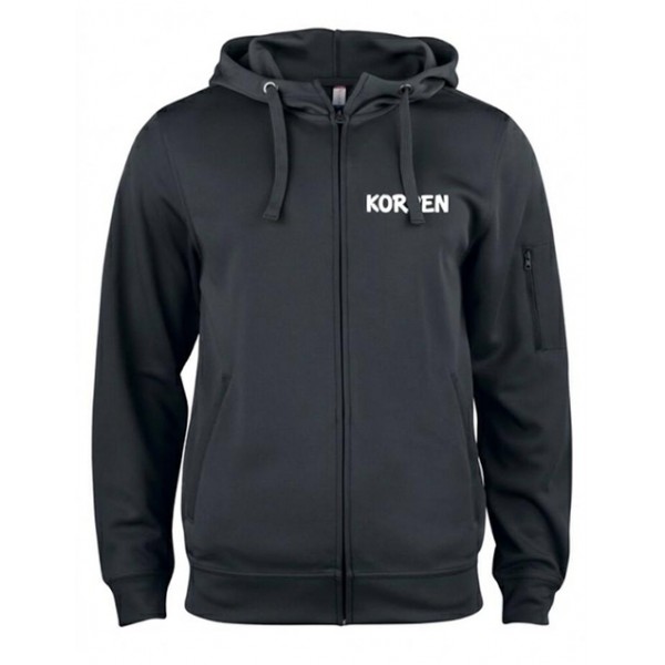 Active Hoody Full Zip Herr Svart 