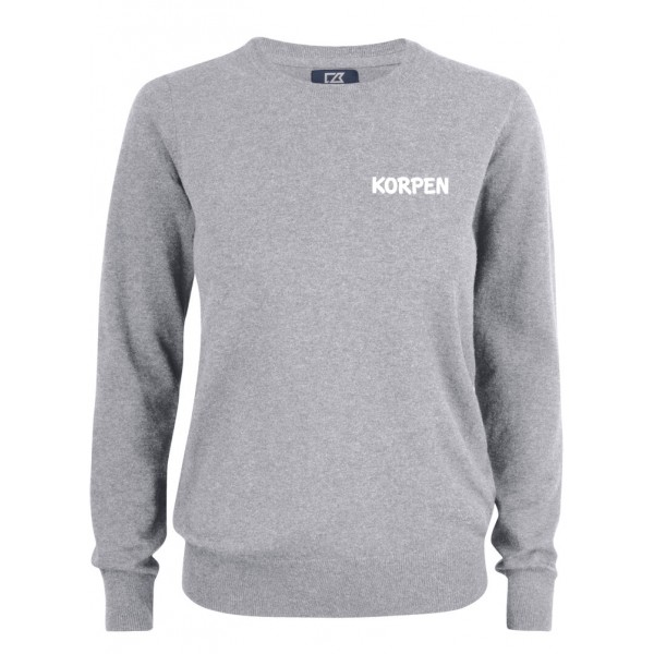 Stickad tröja Crewneck Dam Grå