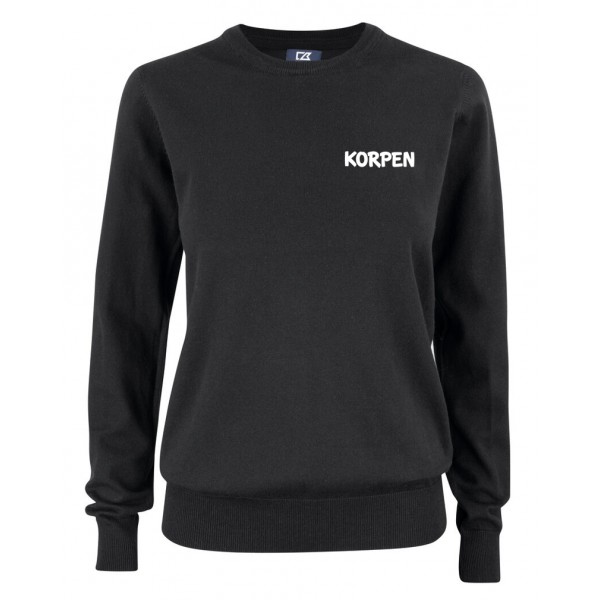 Stickad tröja Crewneck Dam Svart