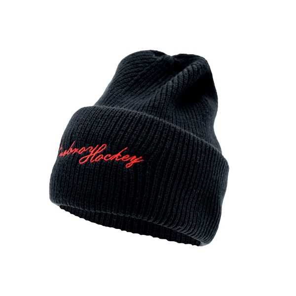 Knitted Hat Black with Red Örebro Hockey Signature