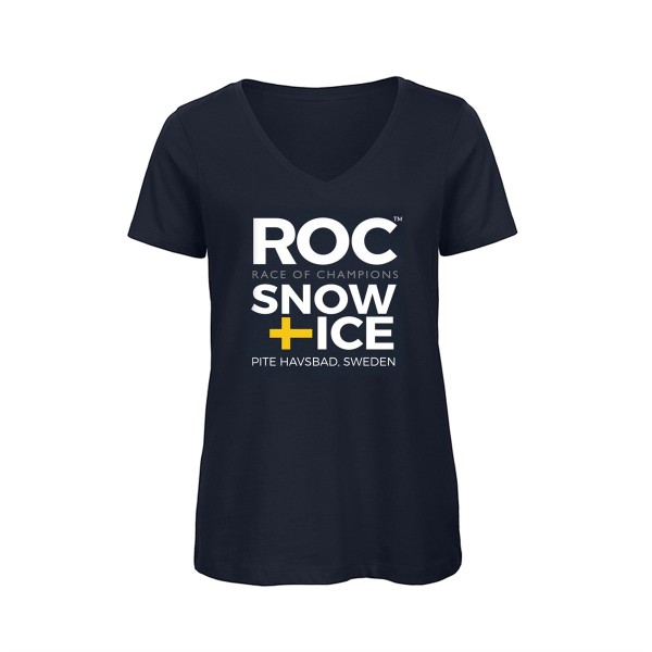 T-shirt v-ringad Ladies Mörkmarinblå/Dark Navy Blue