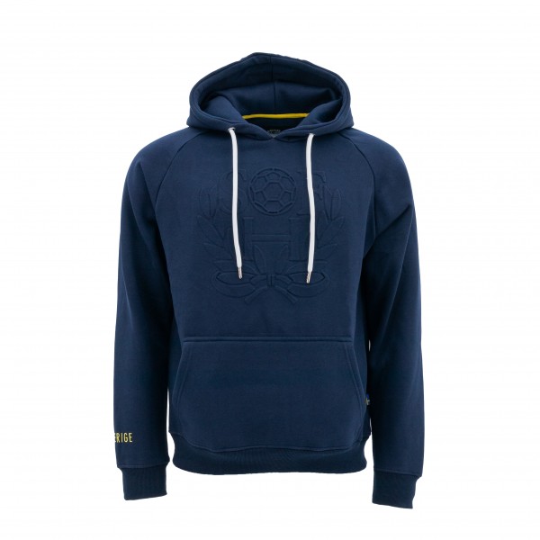 Hoodie Präglad SHF-Logga Marinblå