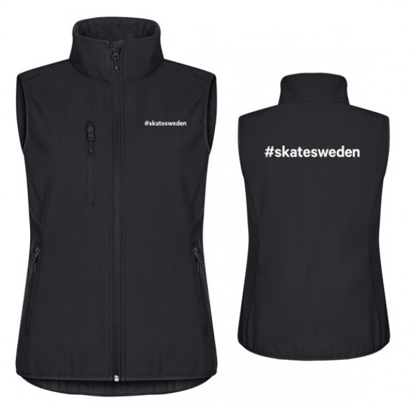 Softshellväst Svart Dam