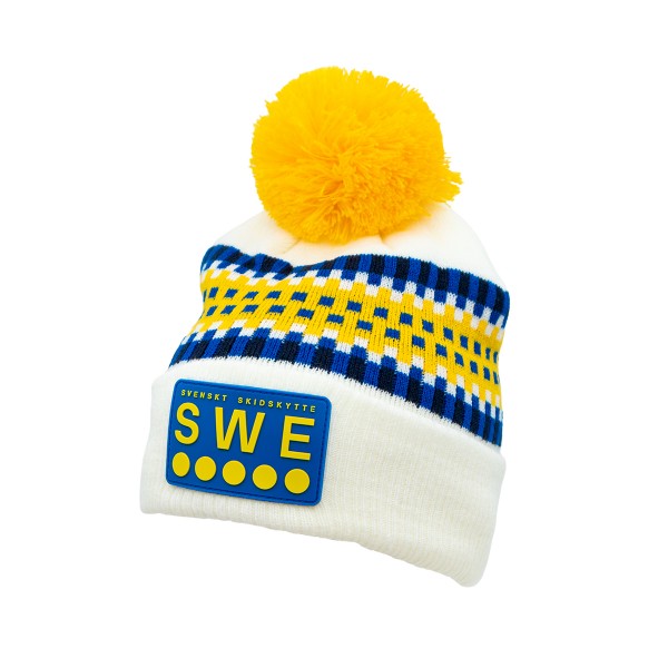 Knitted Beanie Svenskt Skidskytte 25/26 White