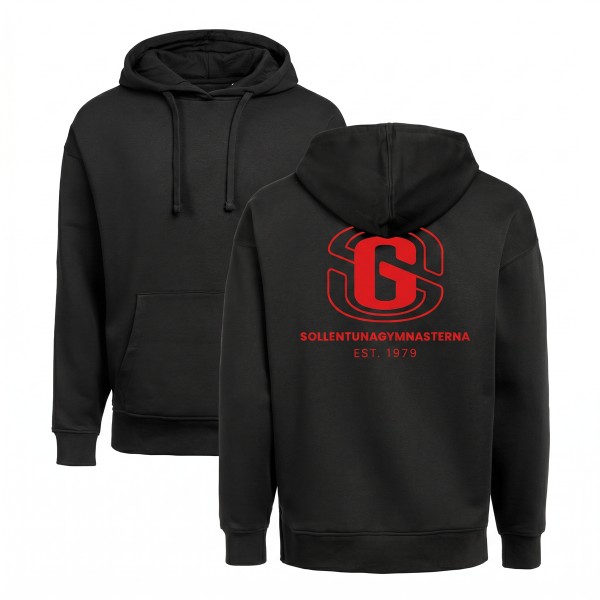 Oversized Hoodie Unisex, Svart