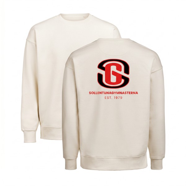 Oversized Crewneck Unisex, Vit