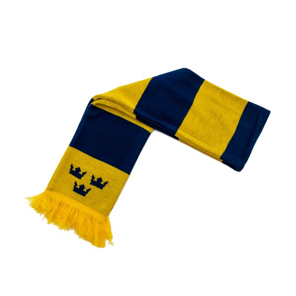 Scarf Tre Kronor Striped Yellow & Navy