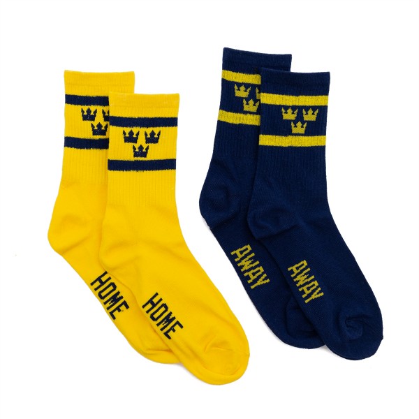 2-pack Socks Tre Kronor Home & Away (Yellow & Navy)