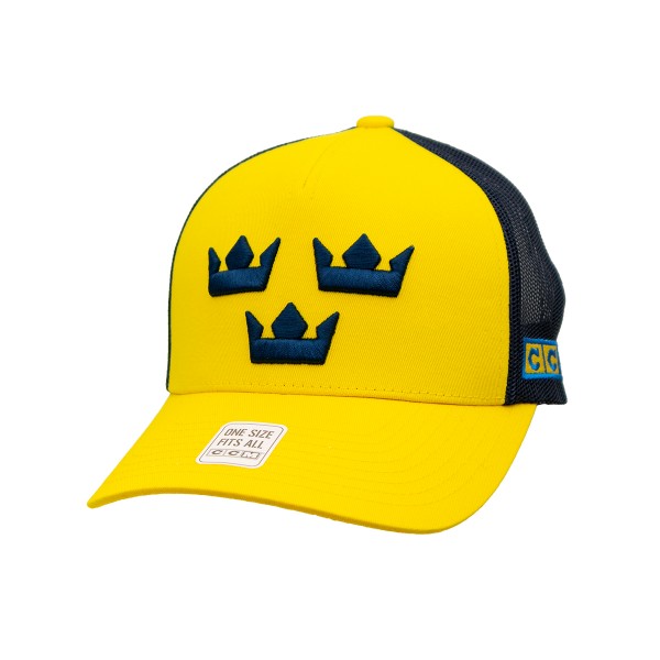CCM Trucker Cap Tre Kronor Yellow & Navy