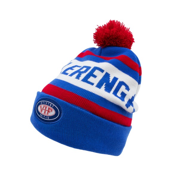 Knitted Pom Pom Beanie Vålerenga Blue