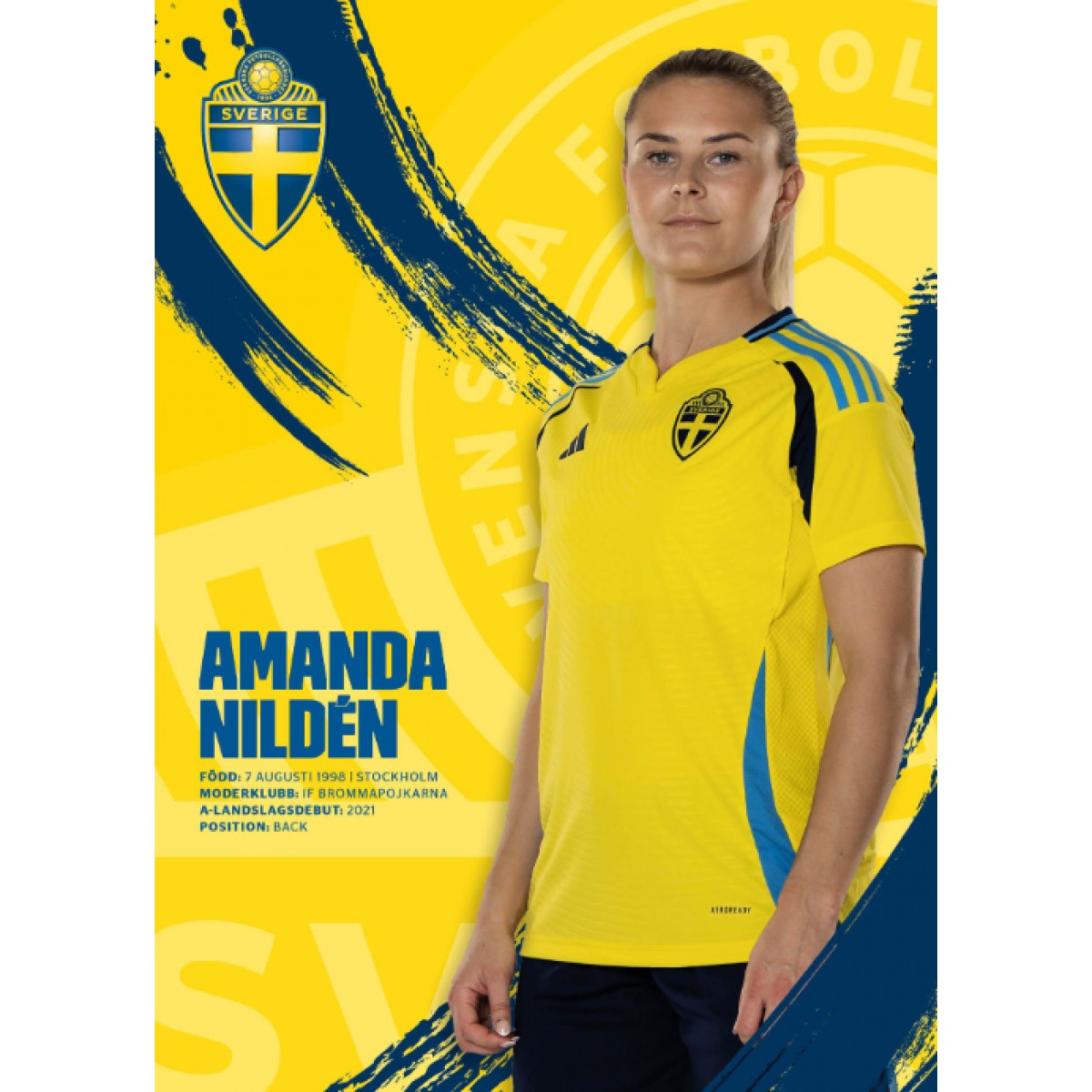 Officiella Supportershopen - Poster 50x70cm Amanda Nildén