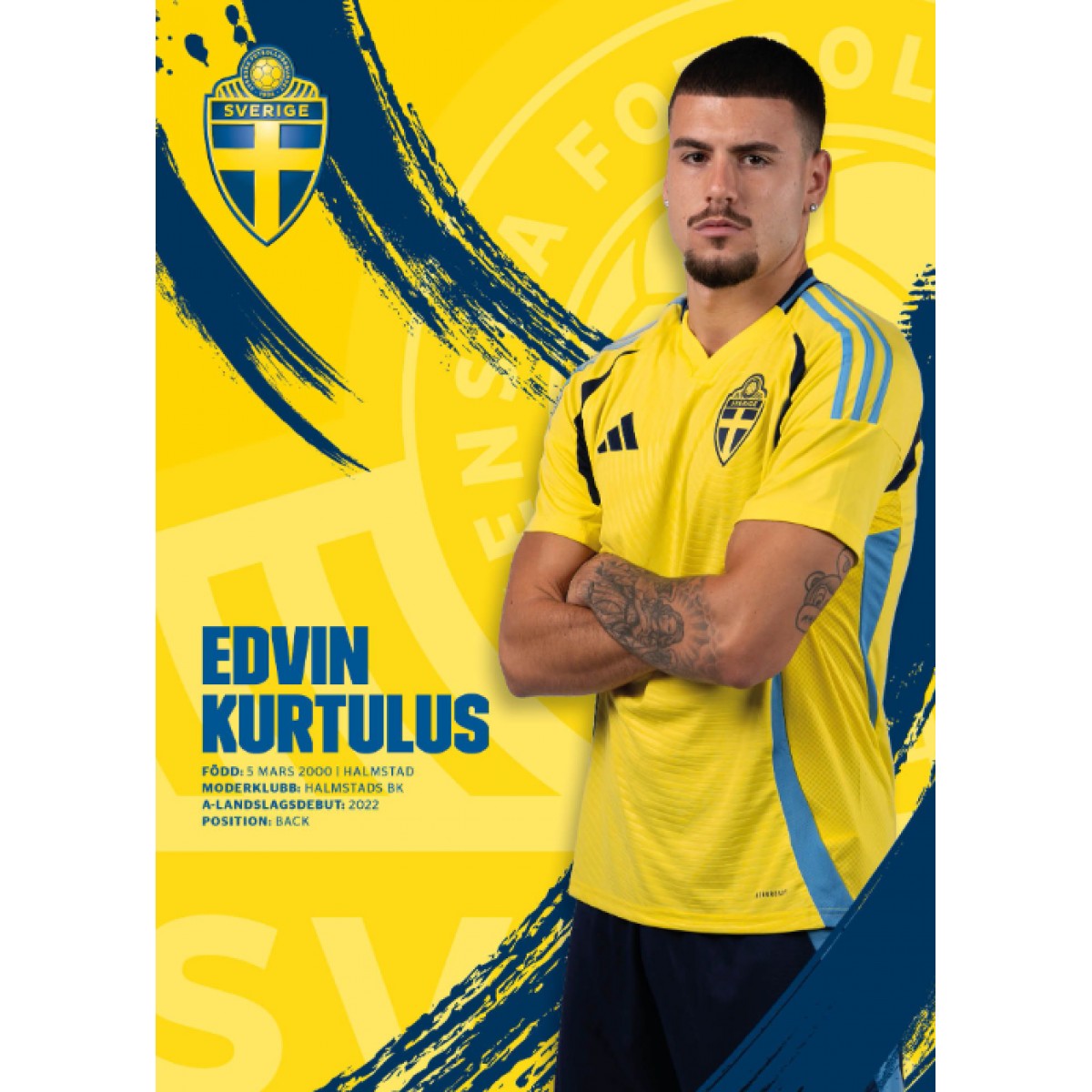 Officiella Supportershopen - Poster 50x70cm Edvin Kurtulus